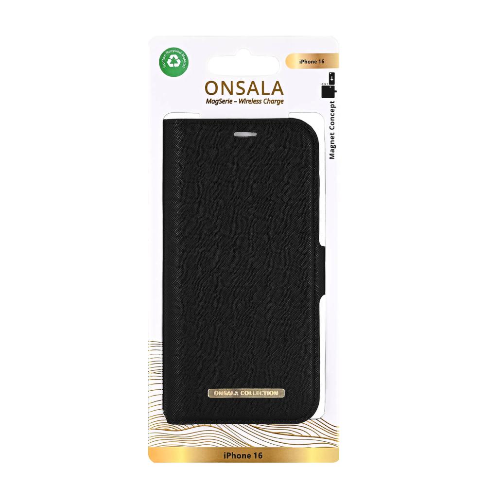 Onsala iPhone 16 Fodral MagSafe 2 Kortfack Svart