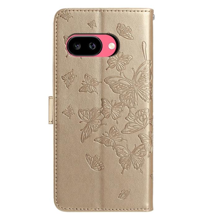 Bild 5, Google Pixel 10a Fodral Med Fjäril Tryck Guld