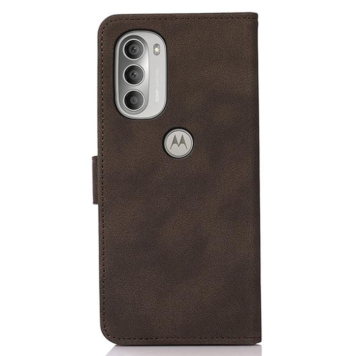 Bild 3, KHAZNEH Motorola Moto G51 Fodral Retro Läder Brun