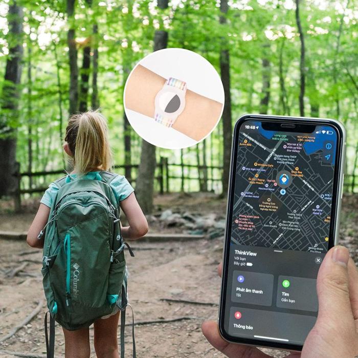 Bild 3, Tech-Protect Nylon Armband För AirTag Till Barn Lime Grön