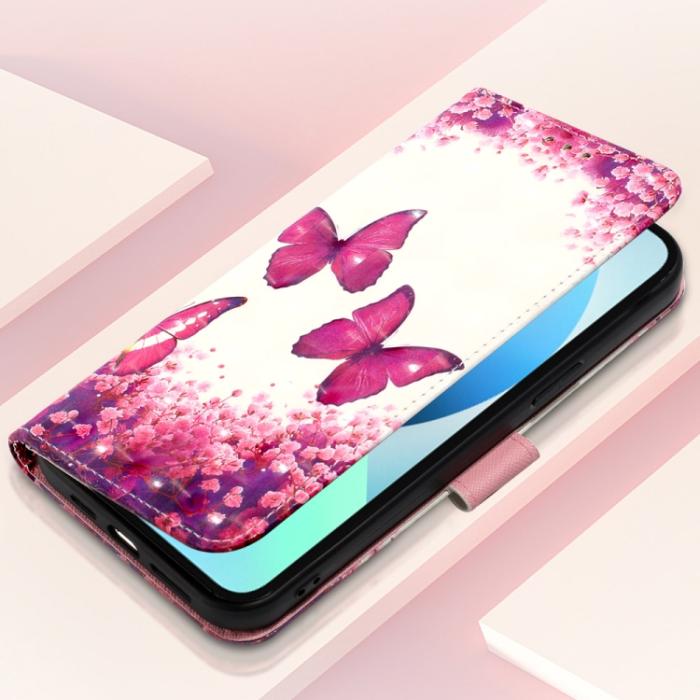 Bild 5, iPhone 14 Pro Fodral Med Tryck Rosa Fjäril
