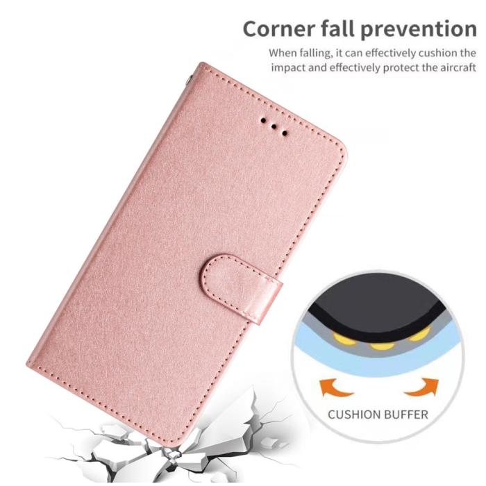 Bild 4, iPhone 15 Plus Fodral Silk Textur Med Snodd Roséguld