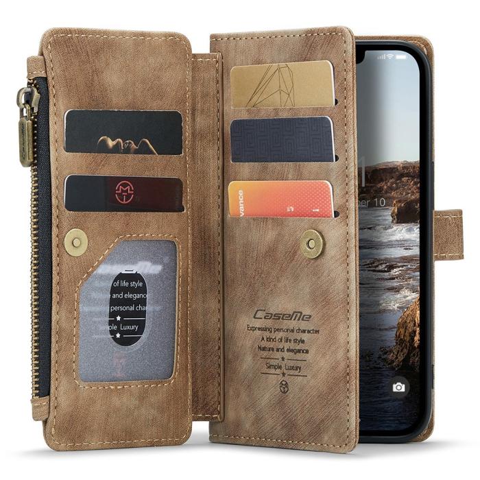 Bild 2, CASEME iPhone 15 Plus Multifunktionellt Fodral Brun