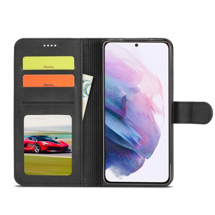 Bild 4, LC.IMEEKE Samsung Galaxy S22 Plus Fodral Läder Svart