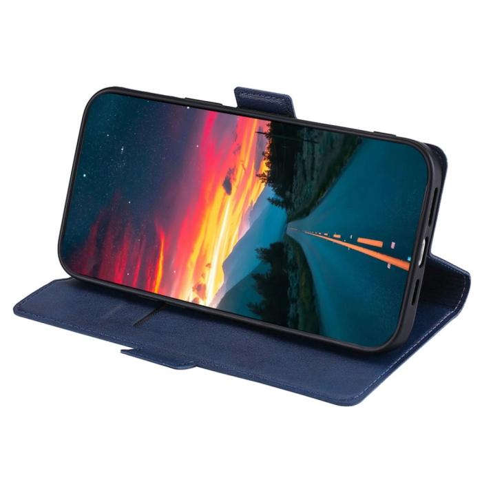 Bild 2, Motorola Edge 30 Neo 5G Fodral Slim Magnetisk Stängning Blå
