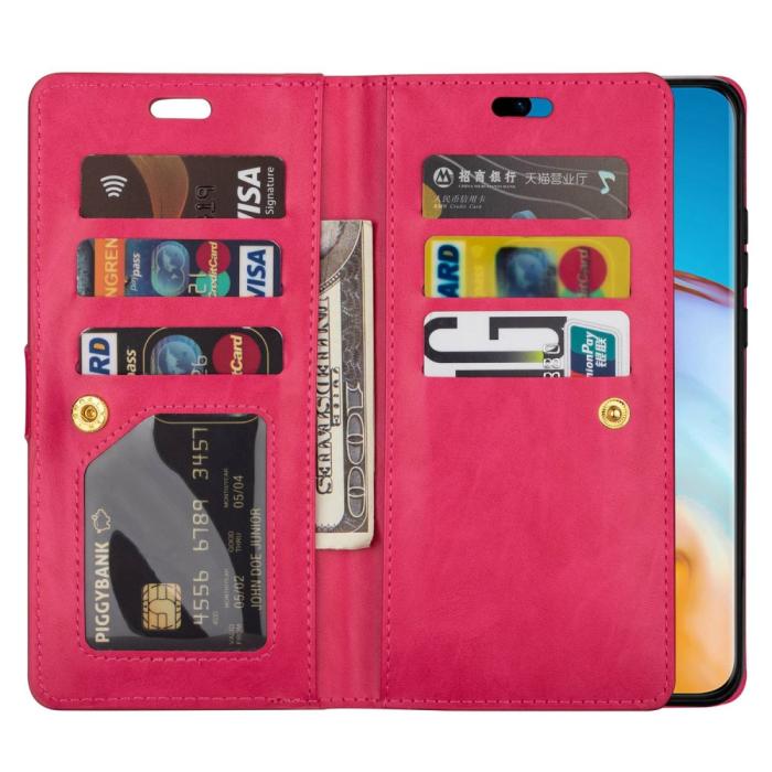 Bild 3, Galaxy S23 Ultra Fodral Multifunktionell Med Frontficka Rosa