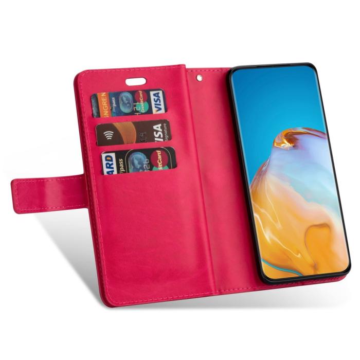 Bild 4, Galaxy S23 Ultra Fodral Multifunktionell Med Frontficka Rosa