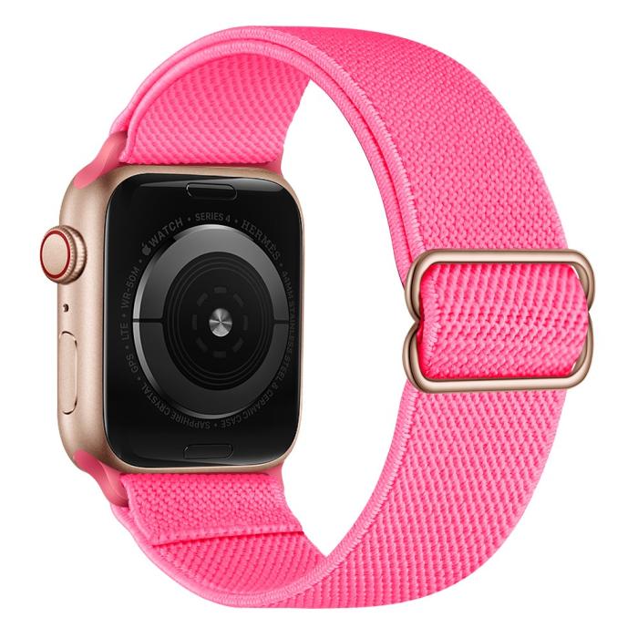 Bild 1, Nylon Armband Justerbart Apple Watch 42/44/45/49 mm Rosa