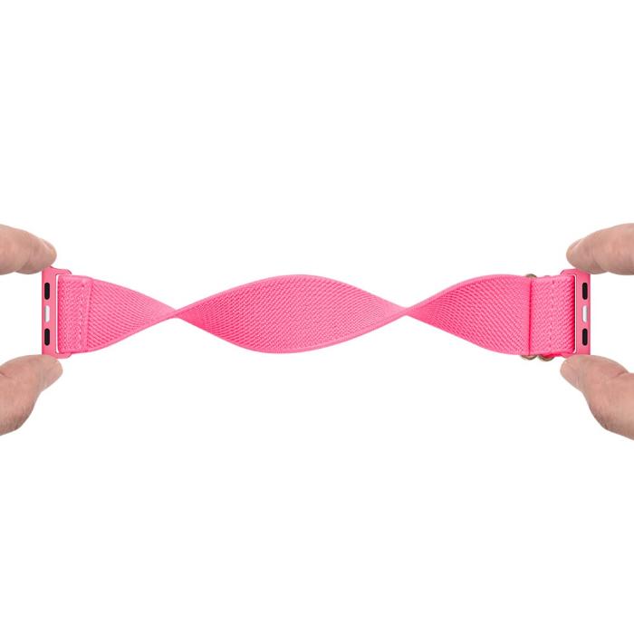 Bild 3, Nylon Armband Justerbart Apple Watch 42/44/45/49 mm Rosa