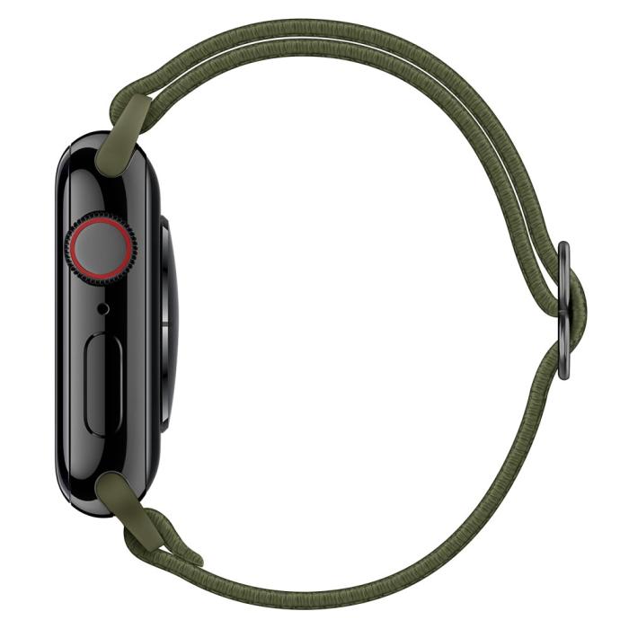 Bild 5, Nylon Armband Justerbart Apple Watch 42/44/45/49 mm Grön