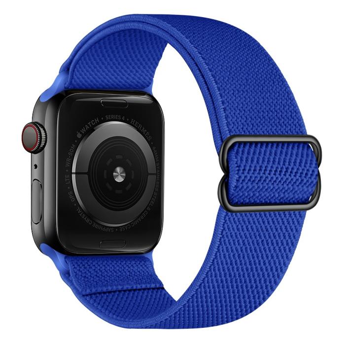 Bild 1, Nylon Armband Justerbart Apple Watch 42/44/45/49 mm Blå