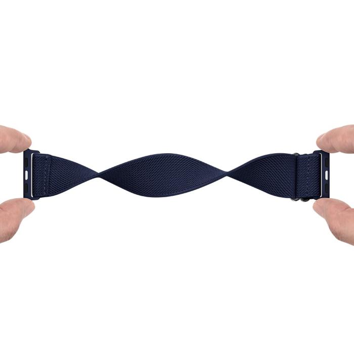 Bild 3, Nylon Armband Justerbart Apple Watch 42/44/45/49 mm Mörk Blå