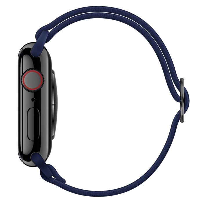 Bild 5, Nylon Armband Justerbart Apple Watch 42/44/45/49 mm Mörk Blå