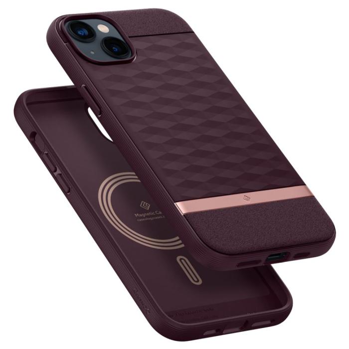 Bild 6, Spigen Caseology iPhone 15 Plus / 14 Plus Skal MagSafe Parallax Burgundy