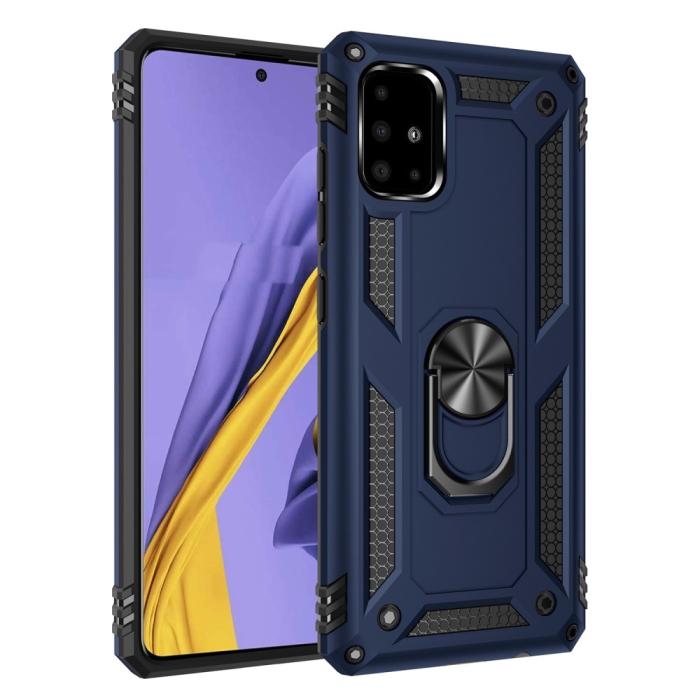 Bild 1, Samsung Galaxy A51 - Hybrid Ring Skal - Mörk Blå
