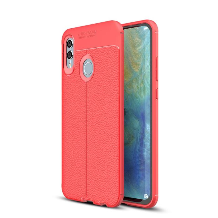 Bild 1, Huawei P Smart (2019) - Litchi Läderskal - Röd