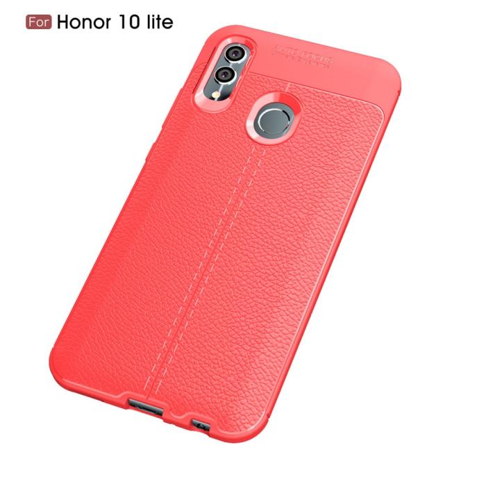Bild 2, Huawei P Smart (2019) - Litchi Läderskal - Röd