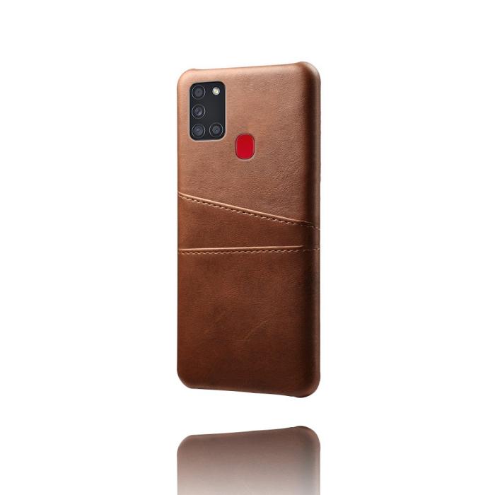 Bild 5, Samsung Galaxy A21s - Skal med Kortfack - Brun