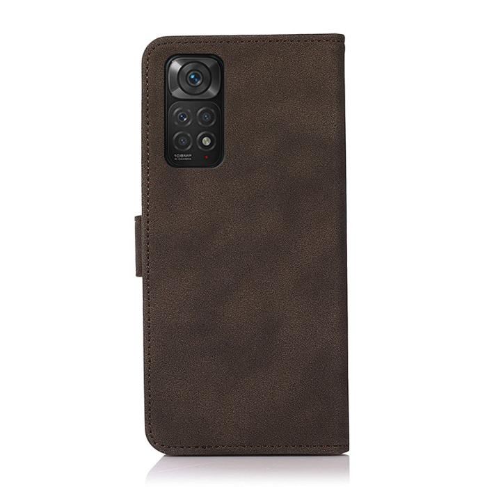 Bild 3, KHAZNEH Xiaomi Redmi Note 11 4G Fodral Retro Läder Brun
