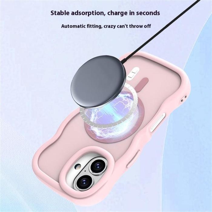 Bild 5, iPhone 16 Plus Skal MagSafe Wavy Matt Grå