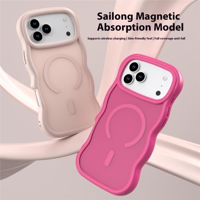 Bild 2, iPhone 17 Pro Skal MagSafe Wavy Matt Rosa