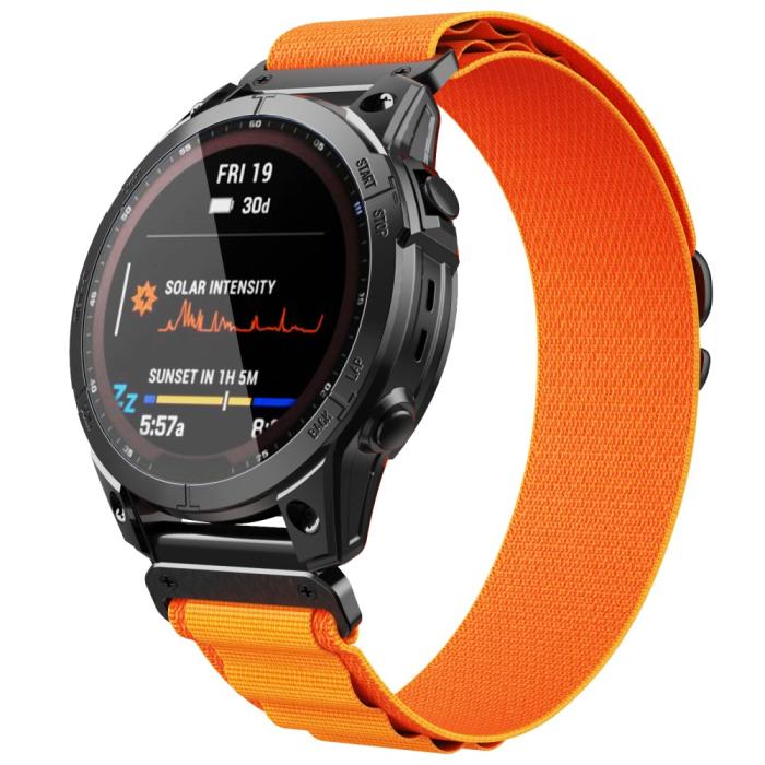 Bild 3, Klockarmband 26 mm Justerbart Nylon Orange
