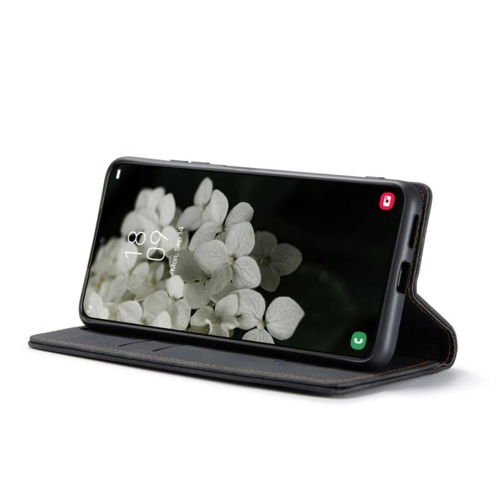 Bild 5, CASEME Samsung Galaxy S22 Plus Fodral Retro Läder Svart