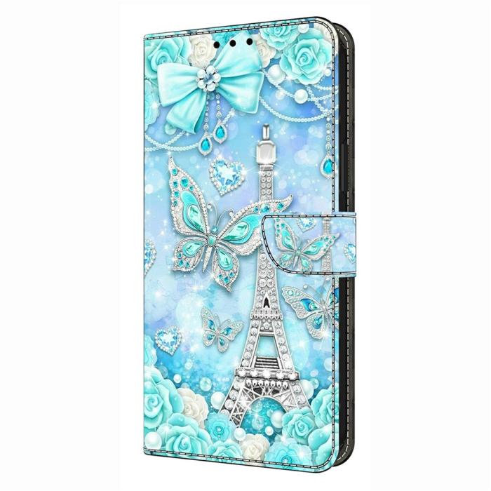 Bild 4, Samsung Galaxy A37 5G Fodral Läder Eiffeltornet / Fjäril