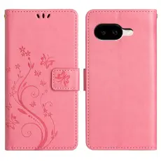 Google Pixel 10a Fodral Med Blommigt Tryck Rosa