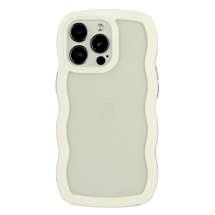 Bild 2, iPhone 15 Pro Skal Wavy HybridTransparent/Vit