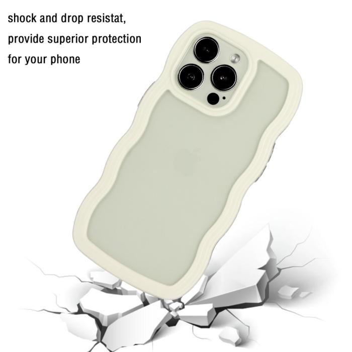 Bild 3, iPhone 15 Pro Skal Wavy HybridTransparent/Vit