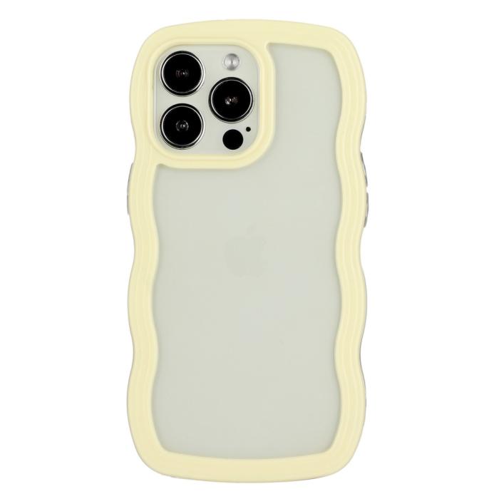 Bild 2, iPhone 15 Pro Skal Wavy Hybrid Transparent/Gul