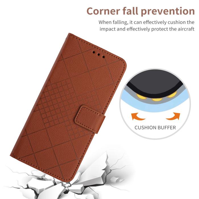 Bild 4, OnePlus 15 Fodral Läder Rhombus Brun