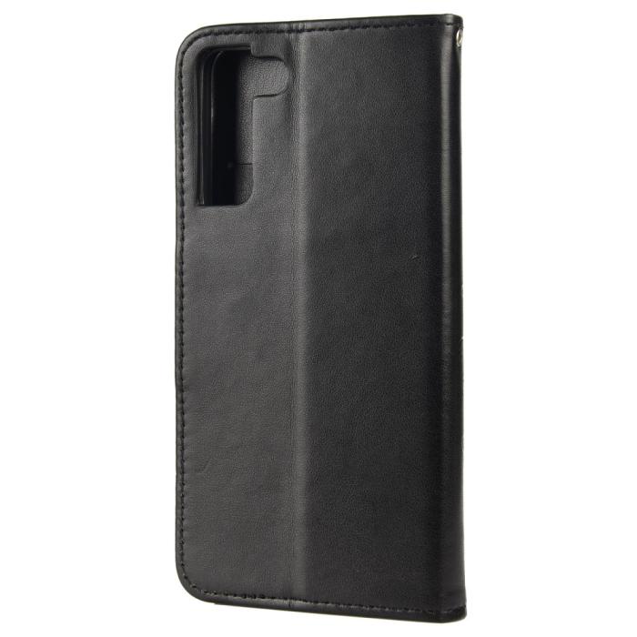 Bild 3, Samsung Galaxy S22 Plus Fodral Butterfly Läder Svart