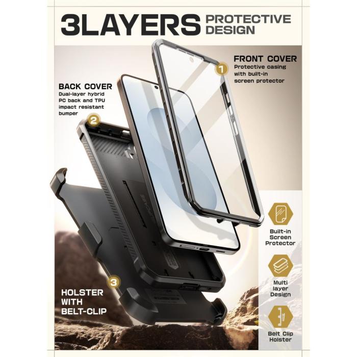 Bild 5, Supcase Samsung Galaxy S25 FE Skal Unicorn Beetle Pro Svart