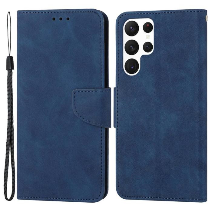 Bild 1, Samsung Galaxy S23 Ultra Fodral Läder Blå