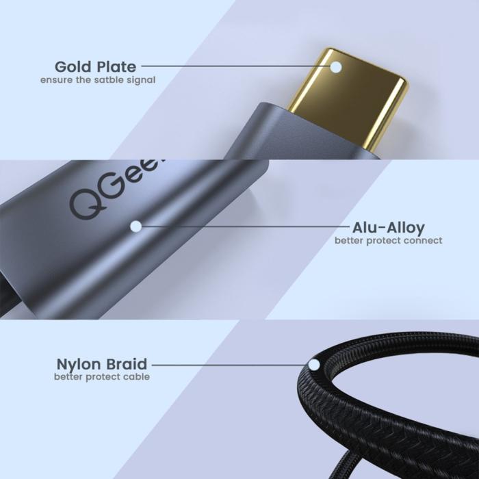 Bild 4, USB-C Thunderbolt3 till DisplayPort Hona Adapter 4K 60Hz Blå
