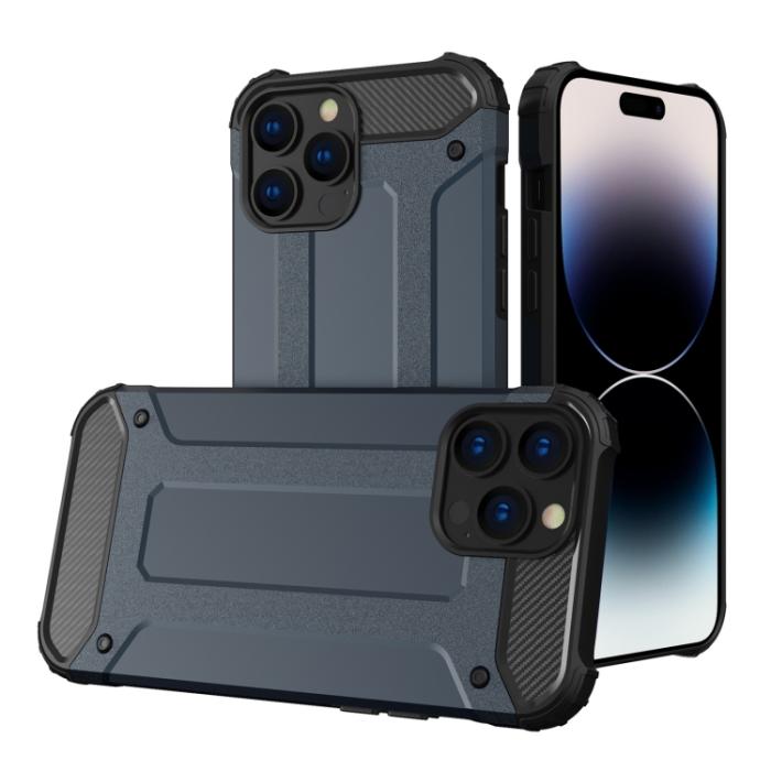 Bild 1, iPhone 15 Pro Skal Shockproof Armor Hybrid Blå