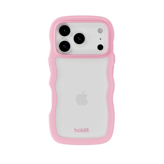 Bild 1, holdit iPhone 17 Pro Mobilskal Wavy Pink/Transparent