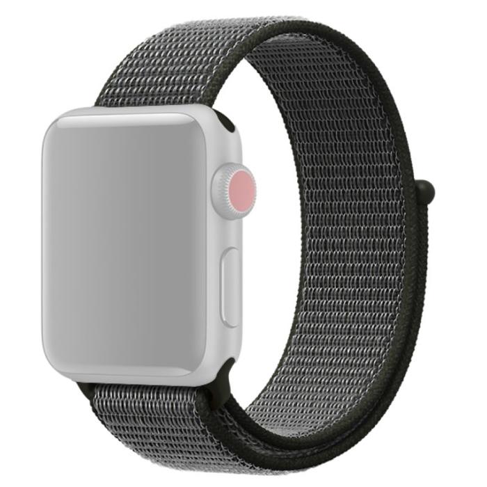 Bild 1, Nylon Loop Armband Justerbart Apple Watch 42/44/45/49 mm Mörk Grön