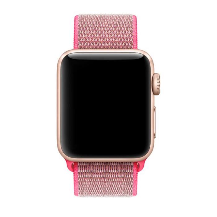 Bild 3, Nylon Loop Armband Justerbart Apple Watch 42/44/45/49 mm Rosa