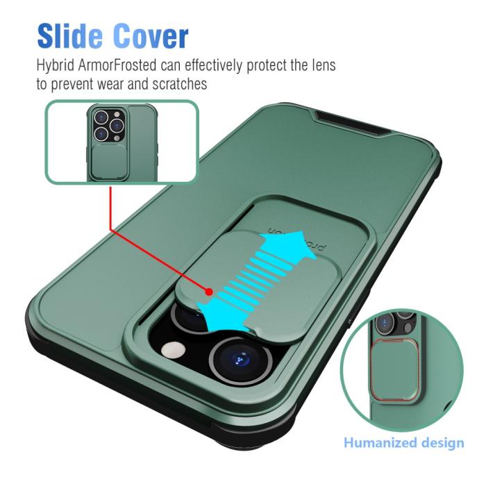 Bild 6, iPhone 13 Pro - CamShield Hybrid Skal - Grön