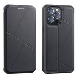 iPhone 13 Pro - DUX DUCIS Skin X Shockproof Läder Fodral - Svart