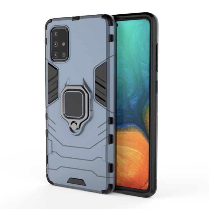 Bild 2, Samsung Galaxy A71 - Hybrid Ring Skal - Navy Blue