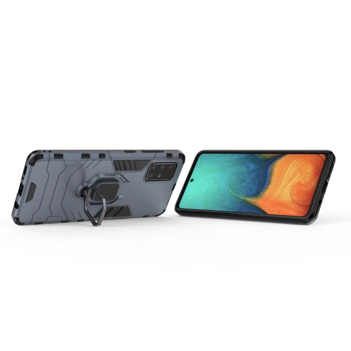 Bild 3, Samsung Galaxy A71 - Hybrid Ring Skal - Navy Blue