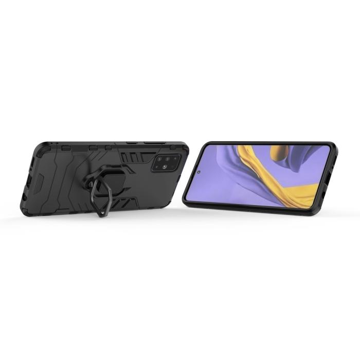 Bild 3, Samsung Galaxy A51 - Hybrid Ring Skal - Svart