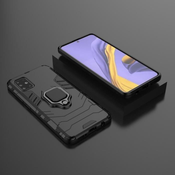 Bild 5, Samsung Galaxy A51 - Hybrid Ring Skal - Svart
