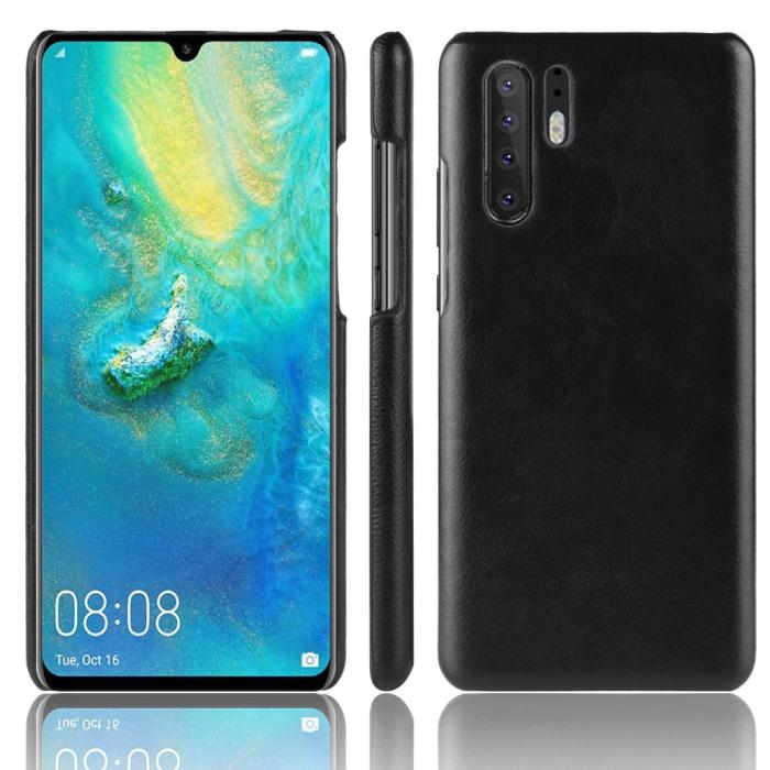 Bild 1, Huawei P30 Pro - Litchi skal - Svart