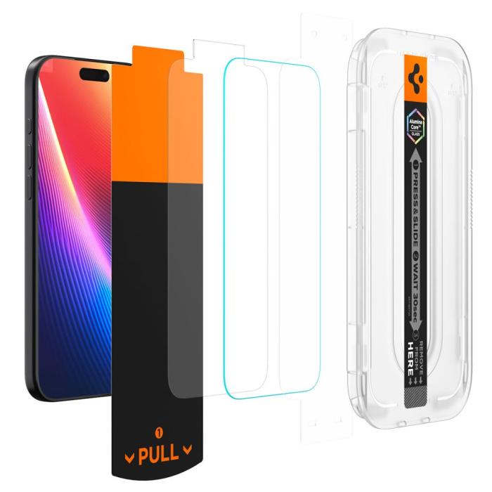 Bild 3, Spigen iPhone Air Skärmskydd GLAS.tR 