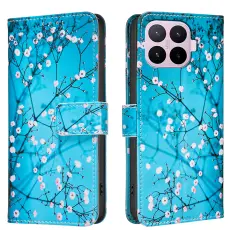 Xiaomi 17T Pro Fodral L&auml;der Plommonblomma Bl&aring;